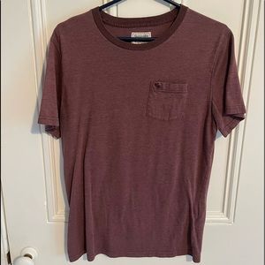 Maroon Abercrombie & Fitch Short Sleeve Tee, Size Medium